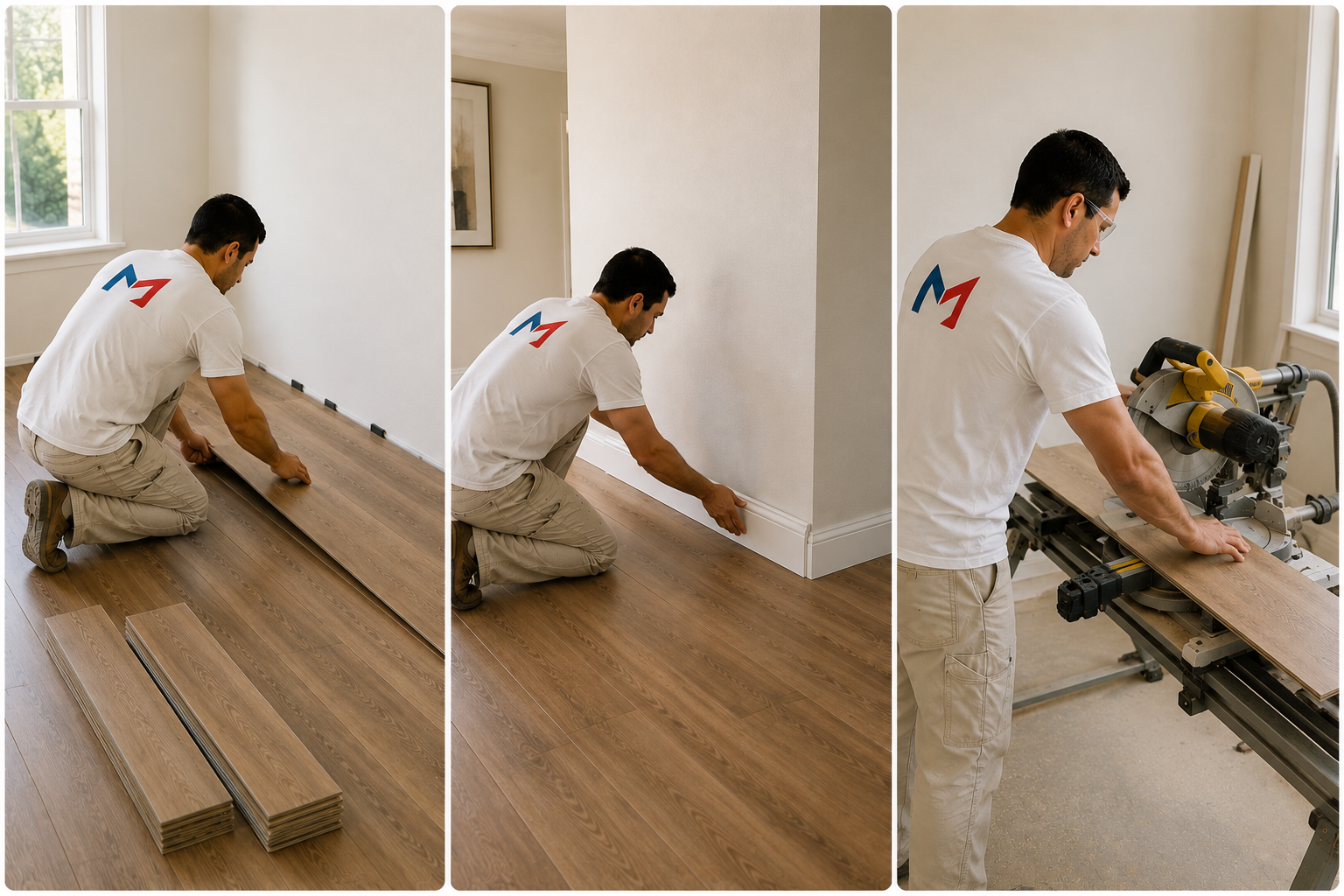 Laminate flooring by Macora Renovation