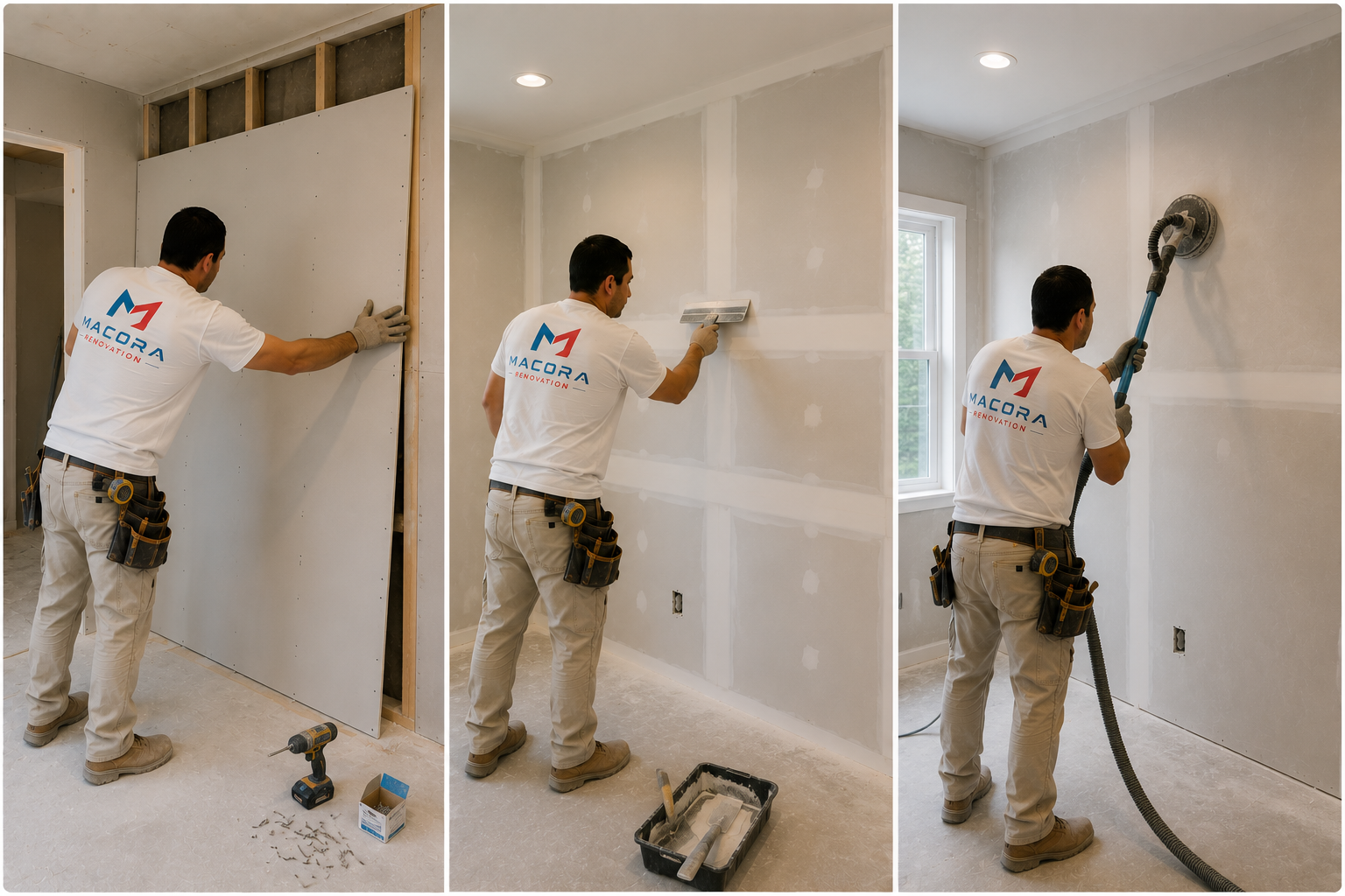 Drywall finishing by Macora Renovation